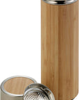 Drinkfles Yara | Rvs en bamboe | 420 ml | Thee-infuser