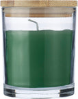 Kaars Riven | Glas met bamboe deksel