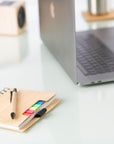 Notitieboek Niall | Bamboelook | Met notitieblaadjes en balpen