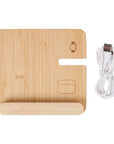Draadloze oplader Tribu | Bamboe | 3-in-1