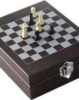 Wijnset Renée | Houten kist | Schaakbordlid | 4 st
