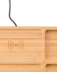 Draadloze oplader Faye | Bamboe | Bureau-organizer