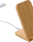 Draadloze oplader Claudie | Bamboe | Telefoonstandaard
