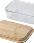 Lunchbox Nicole | Glas | Bamboe deksel | 900 ml