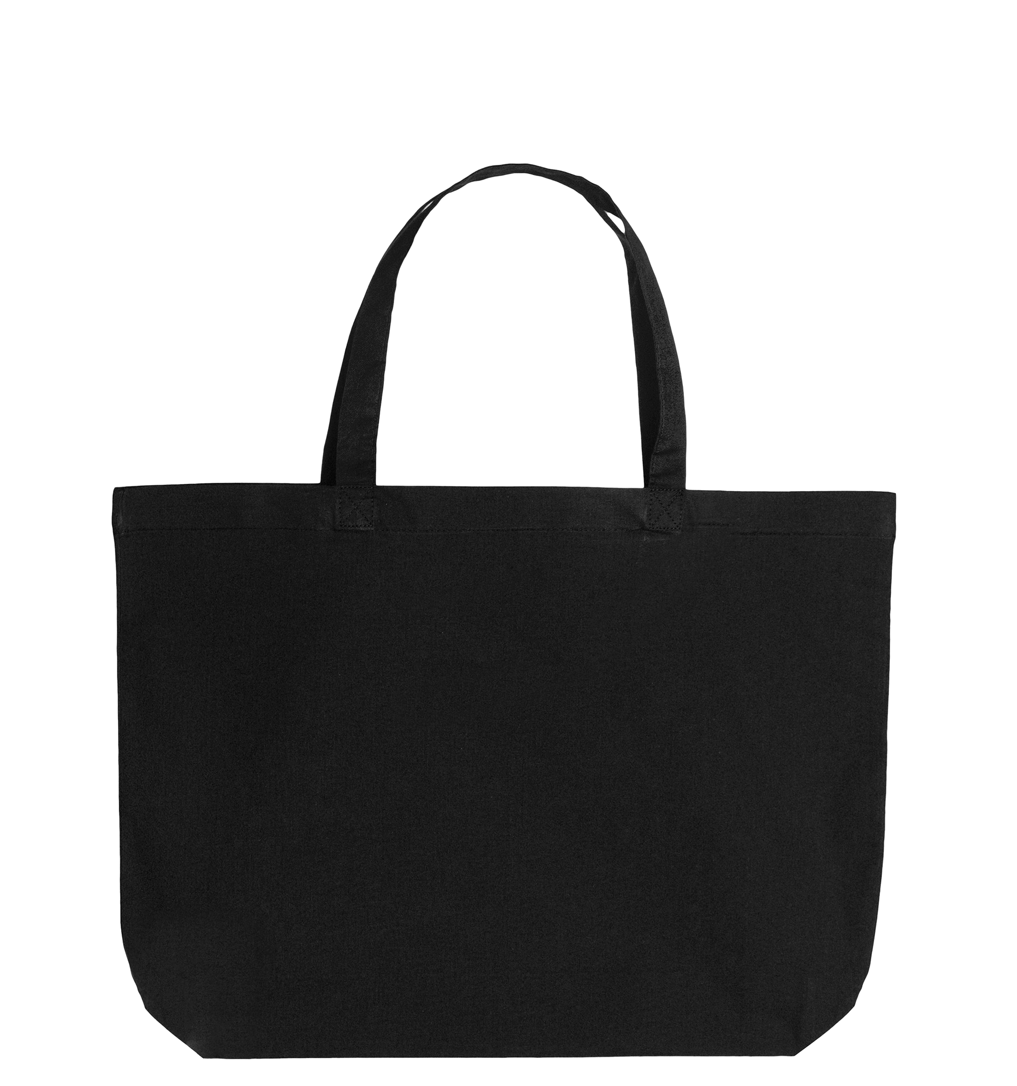 Katoenen shopper | Bodem | Zwart