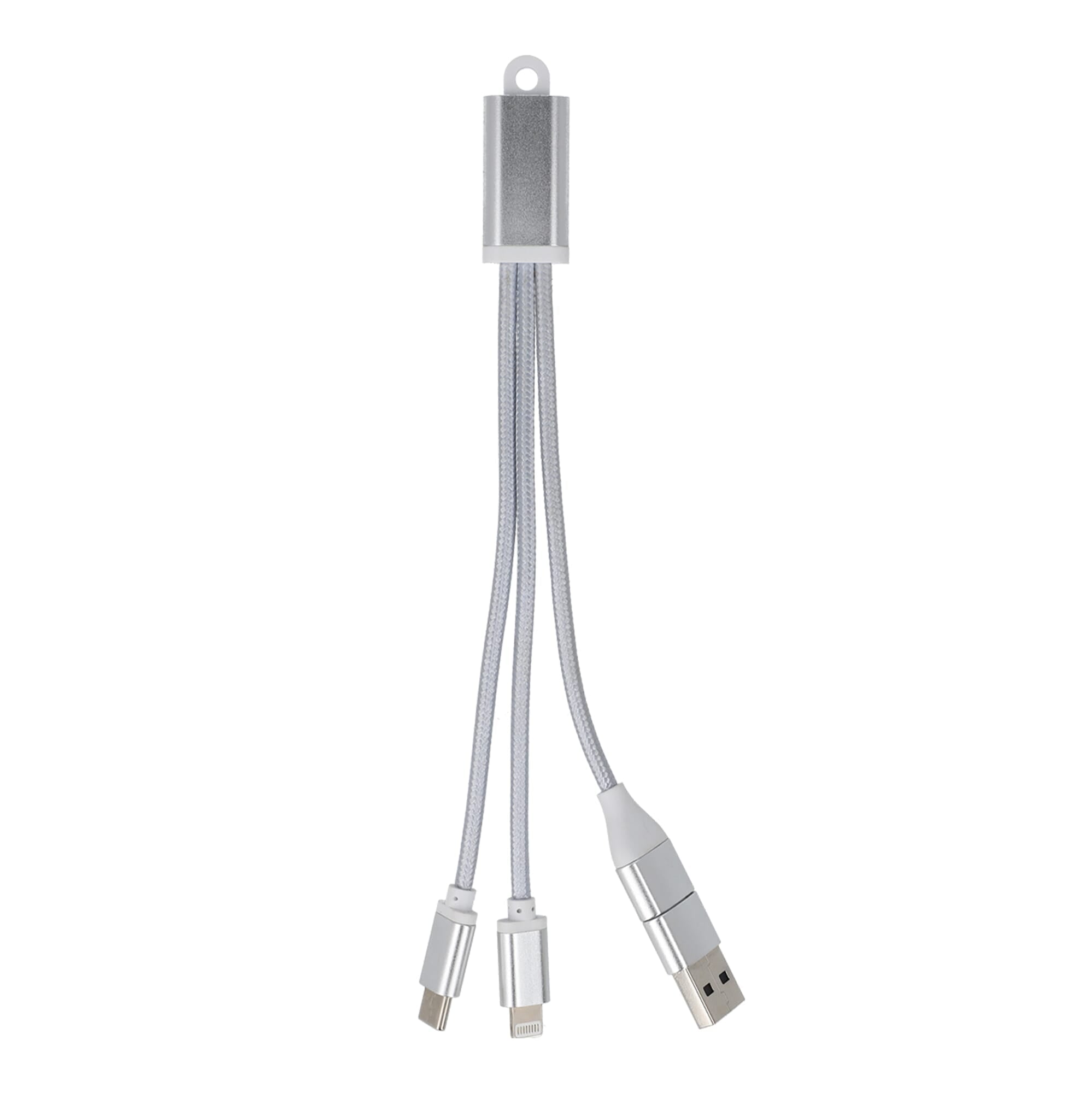 2-in-1 Oplaadkabel USB-A/C naar USB-C & Lightning Aluminium - JEFFS. Merchandise