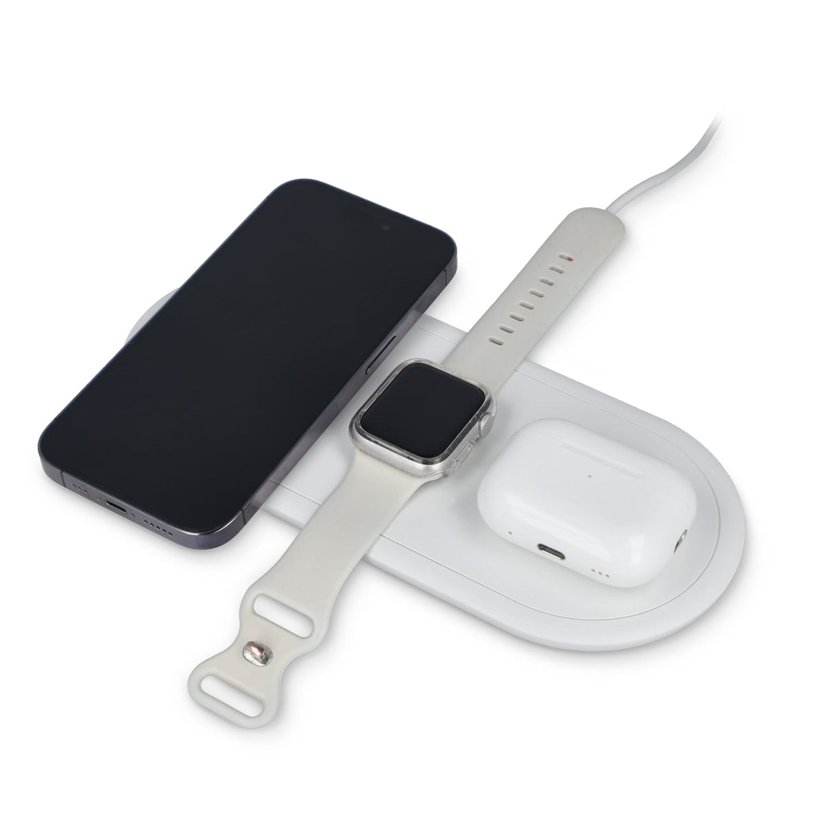 3-in-1 Draadloze Oplader 15 W, Smartphone / Apple Watch / AirPod - JEFFS. Merchandise