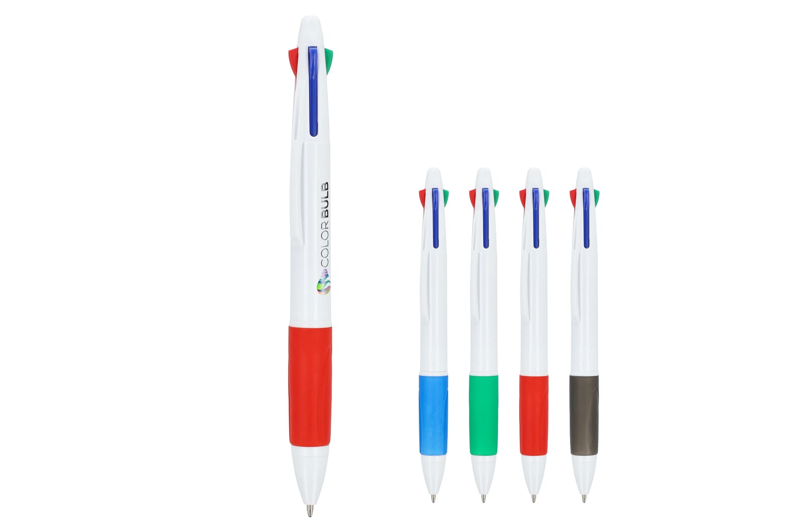 4-kleuren balpen met grip - JEFFS. Merchandise