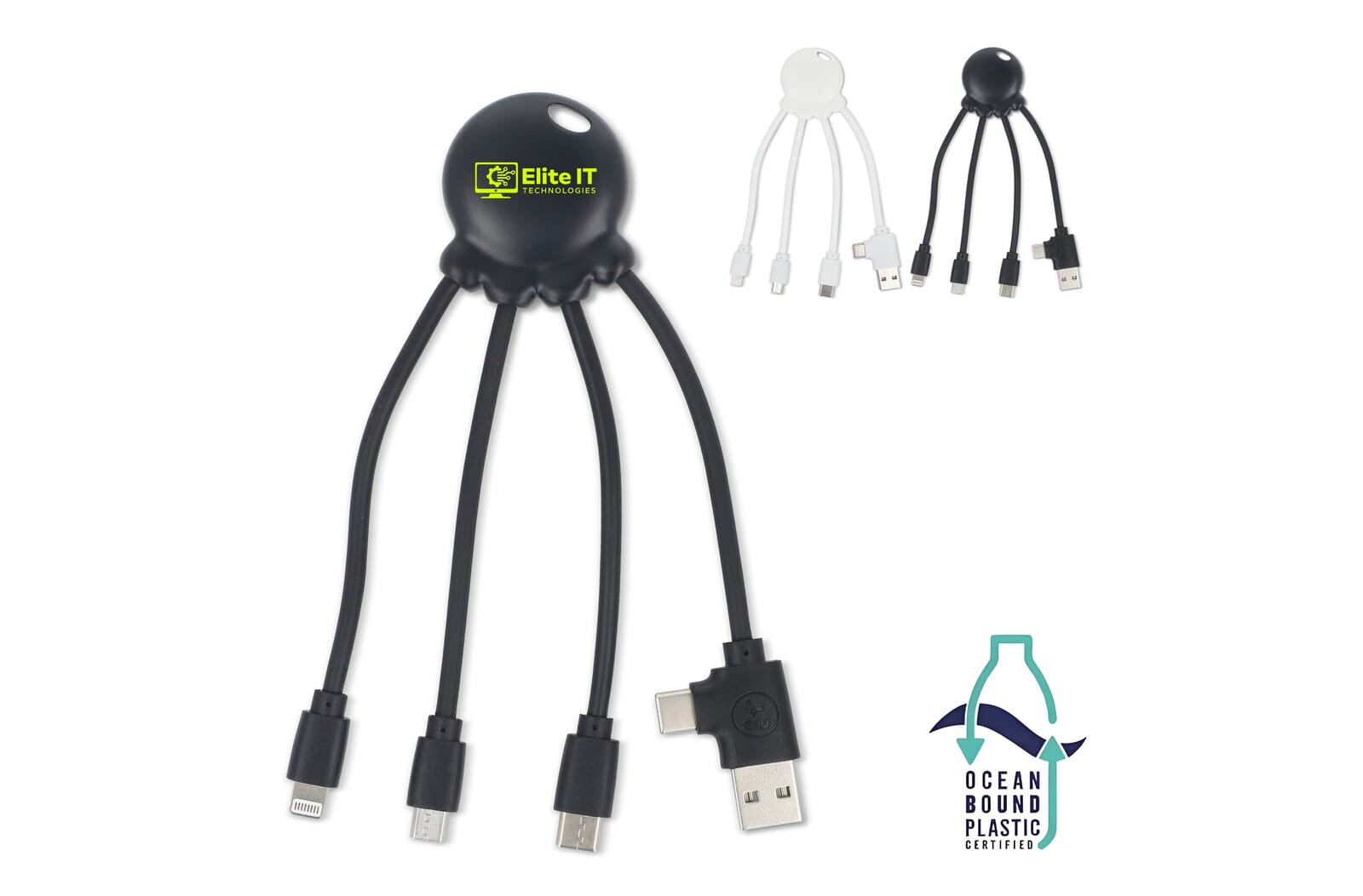 4009| Xoopar Eco Octopus Oplaadkabel Ocean Bound Plastic - JEFFS. Merchandise