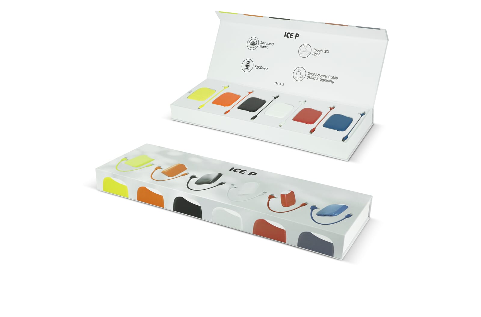 Xoopar ICE P Powerbank 5000mAh Presentatiedoos Wit/transparant