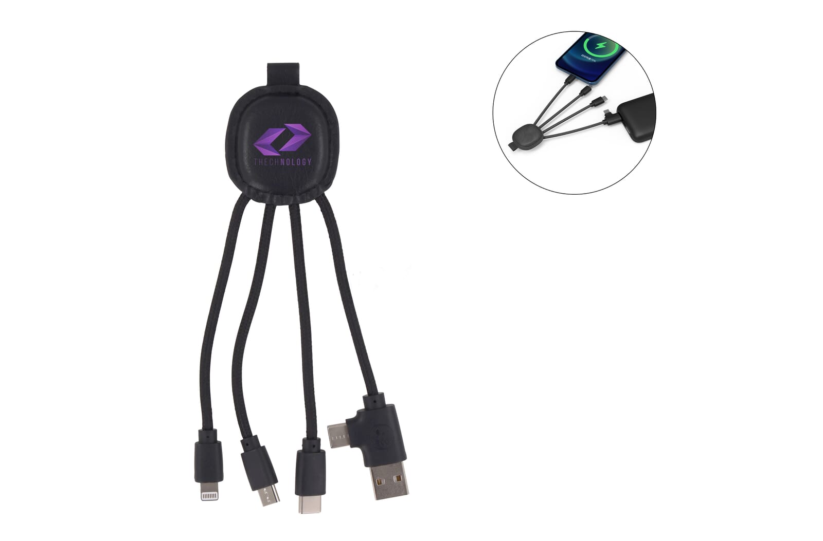 4000 | Xoopar Iné Smart Charging cable with NFC Zwart