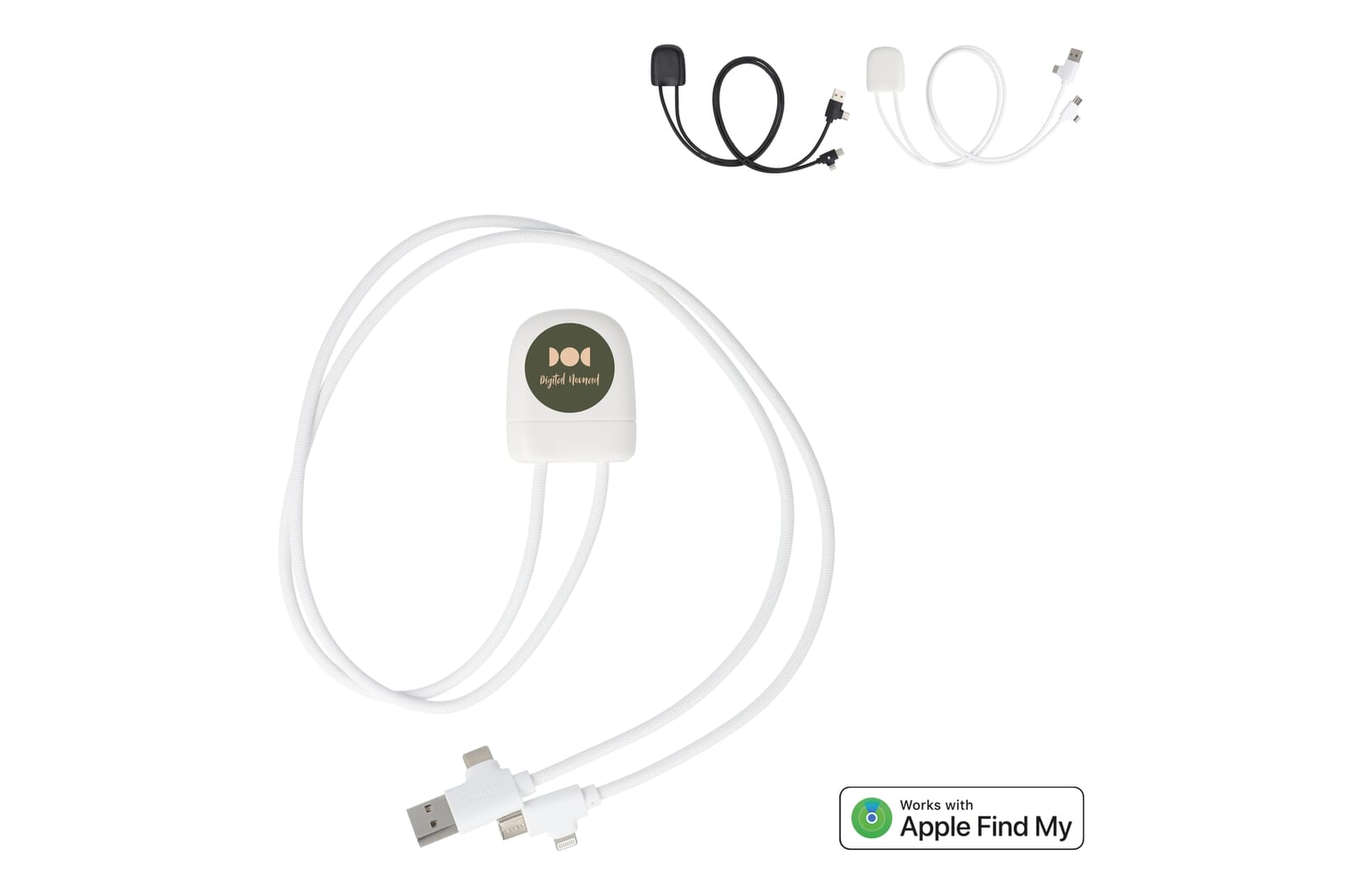 4034 - Xoopar Ice-Tag kabel voorzien van Find My tracker Wit