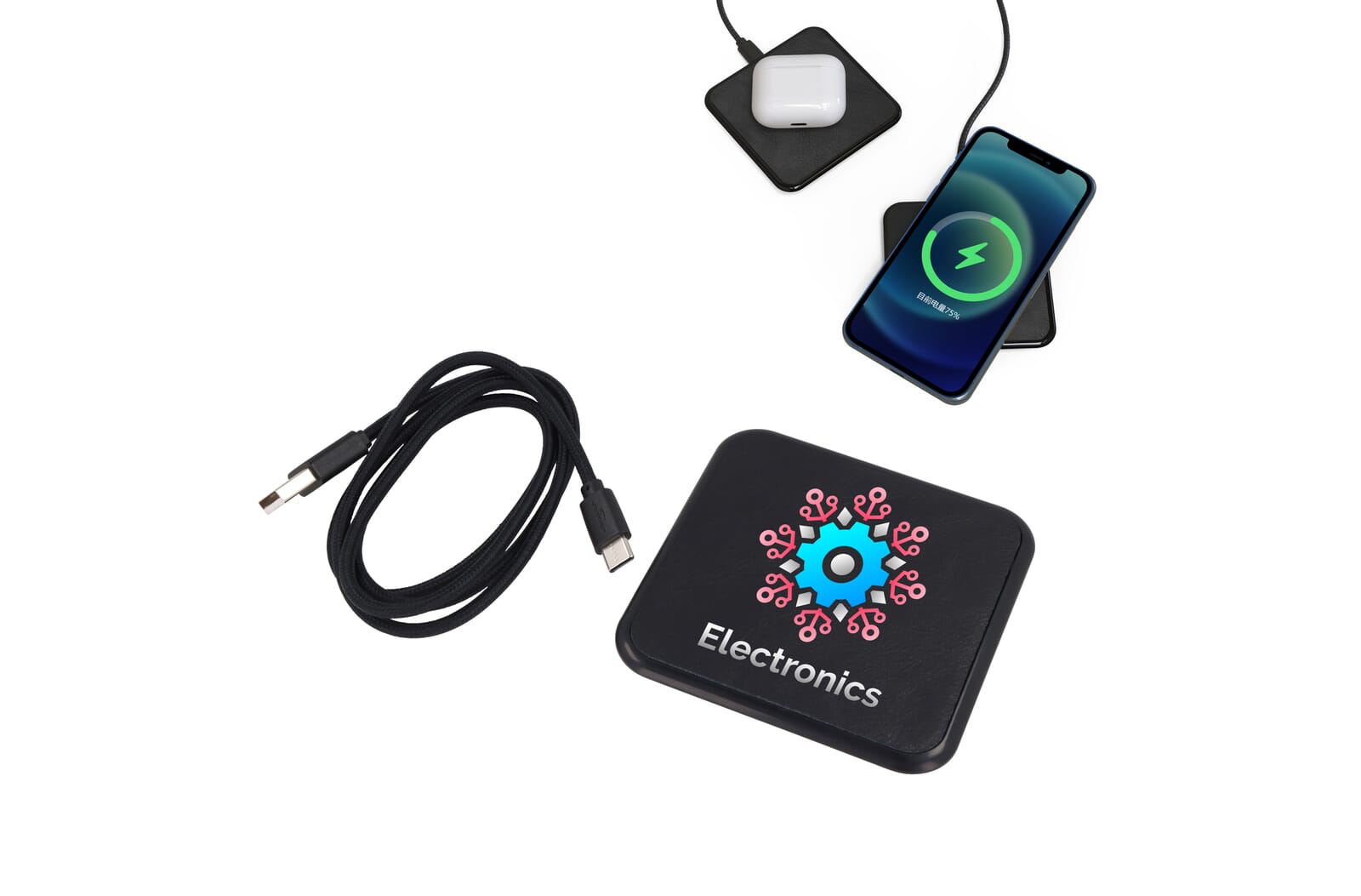 2259 | Xoopar Iné Wireless Fast Charger - Recycled Leather 15W Zwart