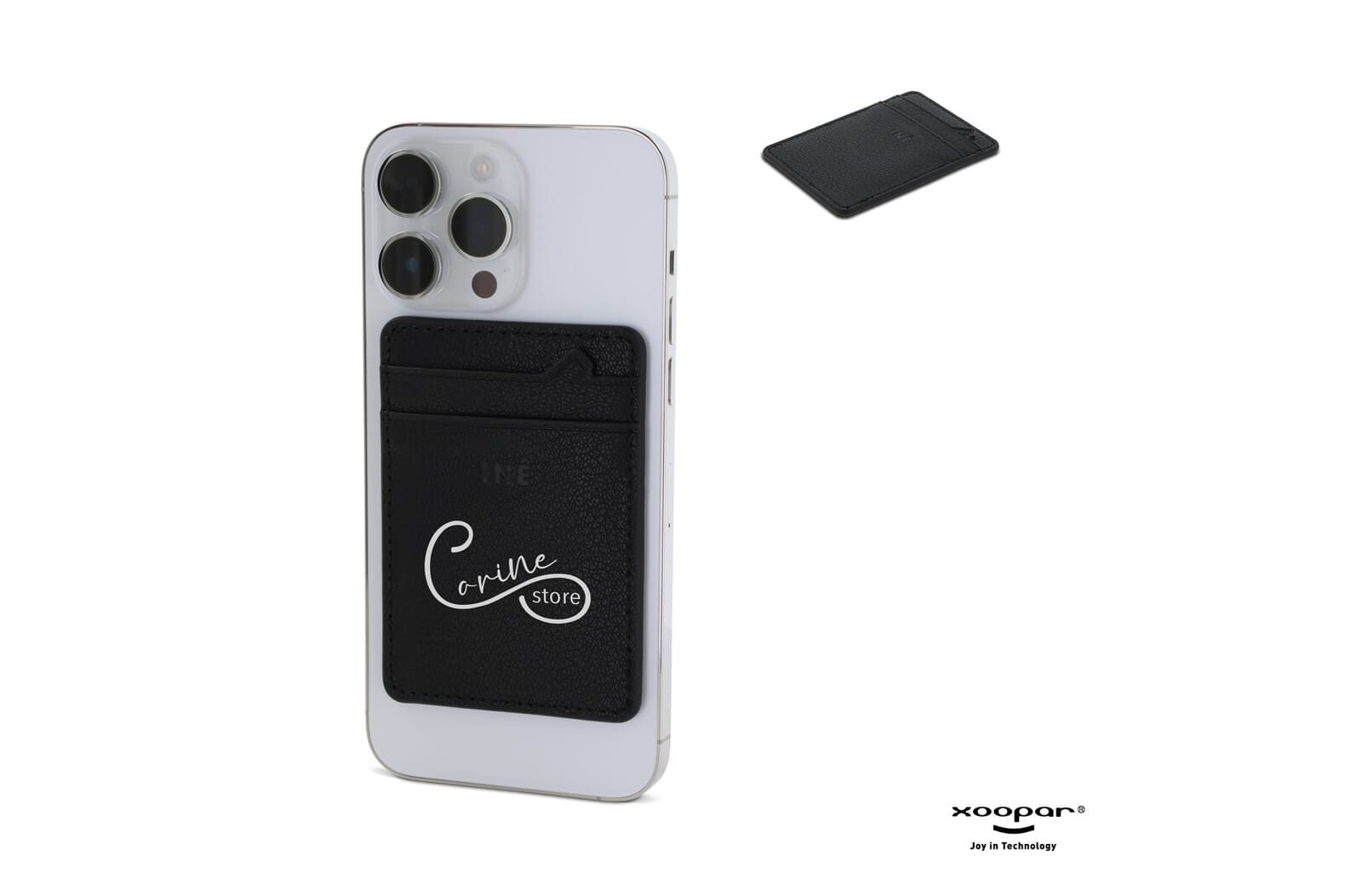 3198 | Xoopar Iné Mini NFC Wallet Recycled Leather Zwart