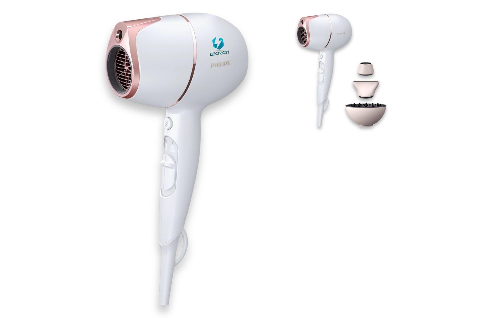BHD628|Philips SenseIQ haardroger met diffuser Wit