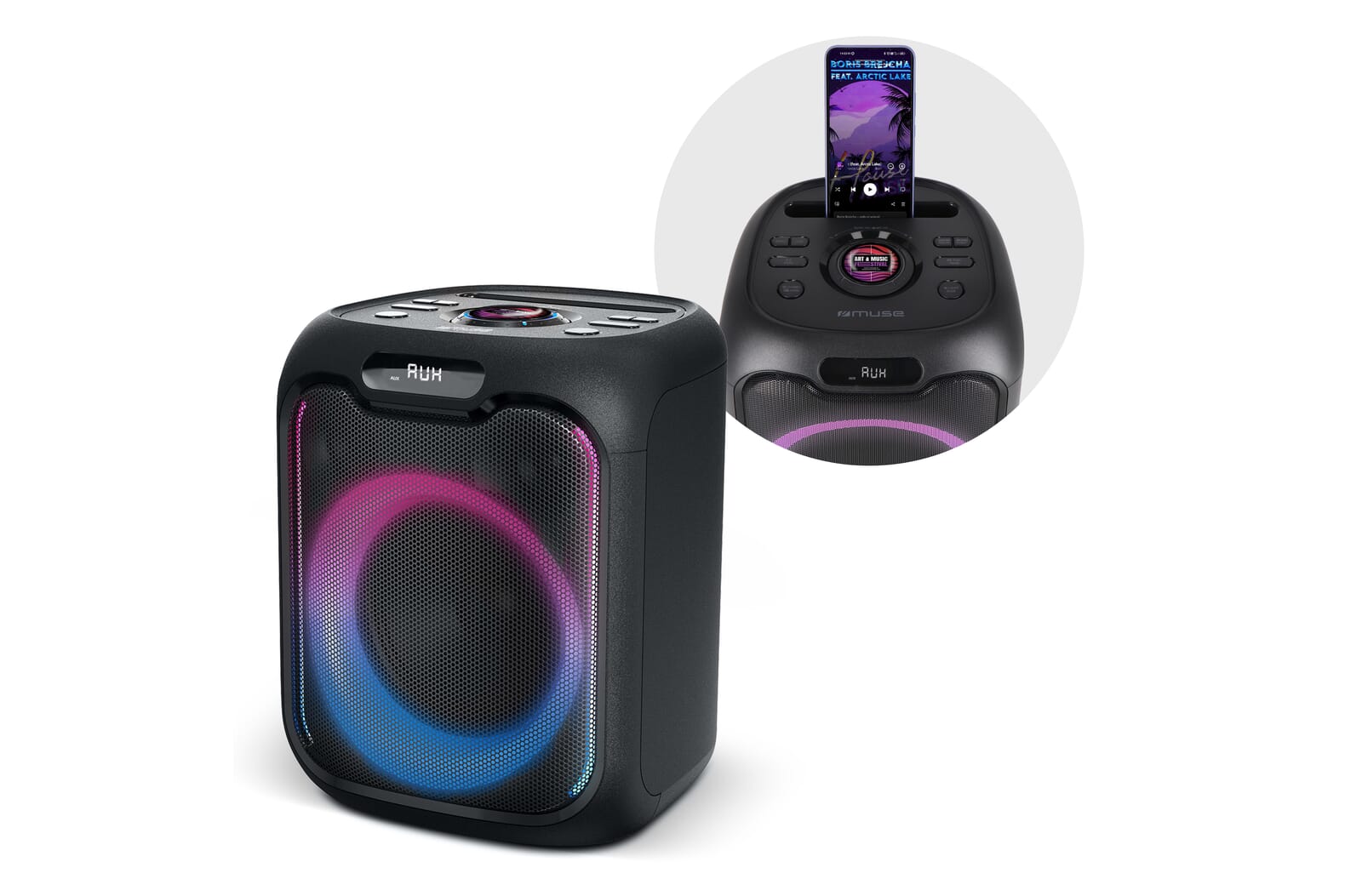 M-1803 | Muse Party Speaker met Microfoon 150W Zwart