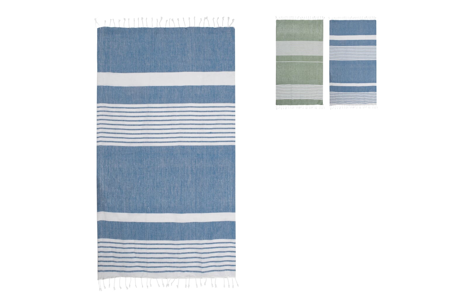 Sagaform Ella grote hamamdoek 145x250cm Blauw
