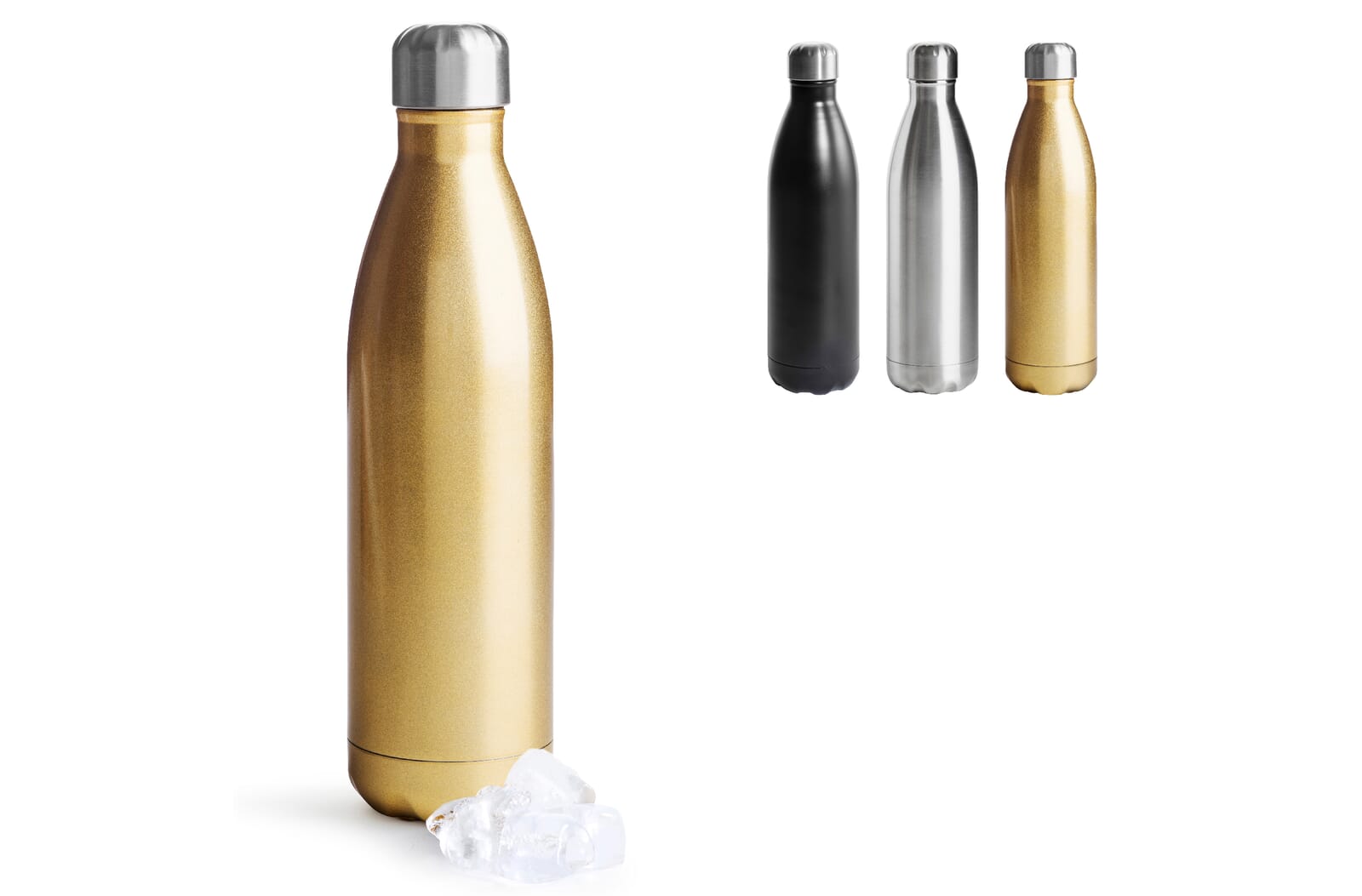 Sagaform Nils stalen fles groot 750ml Zwart