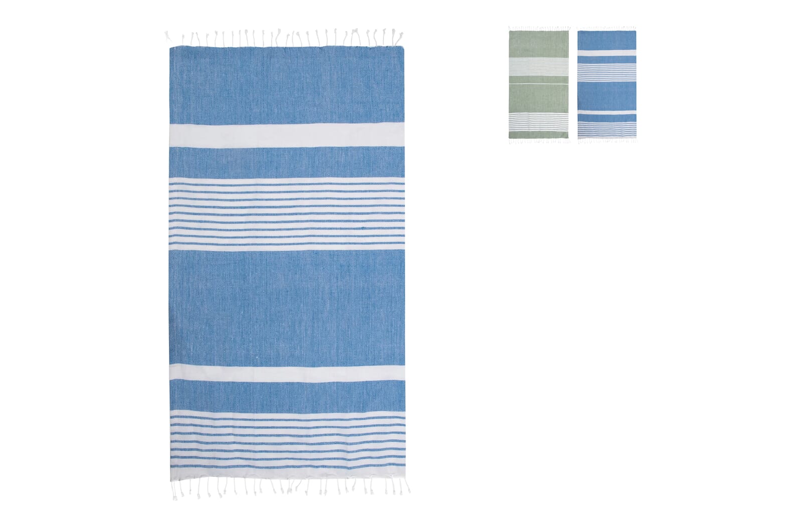 Sagaform Ella Hamamdoek biokatoen 145x250cm Blauw