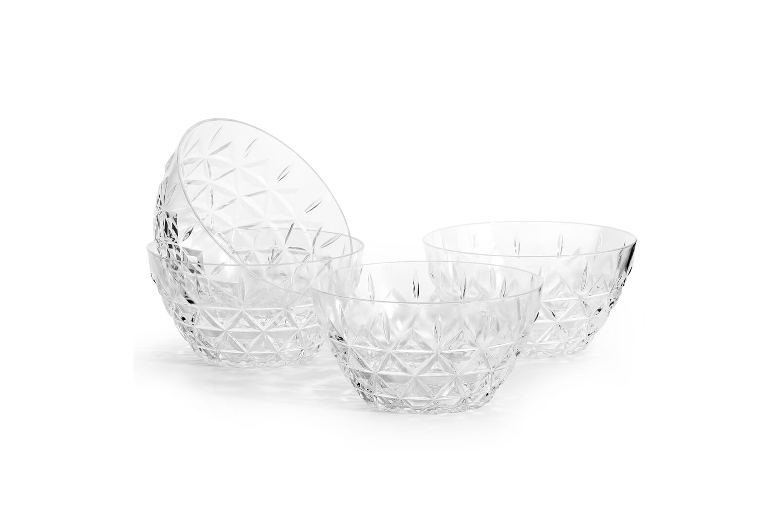 Sagaform Acryl picknickschaal set van 4 Transparant
