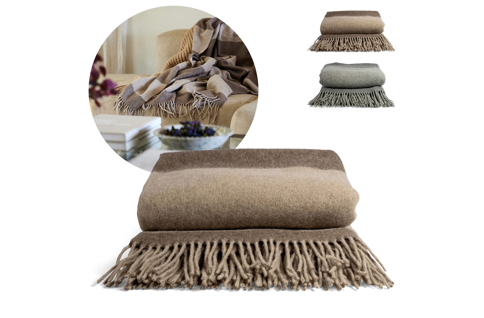 Sagaform Ulle deken 130x170 cm Beige