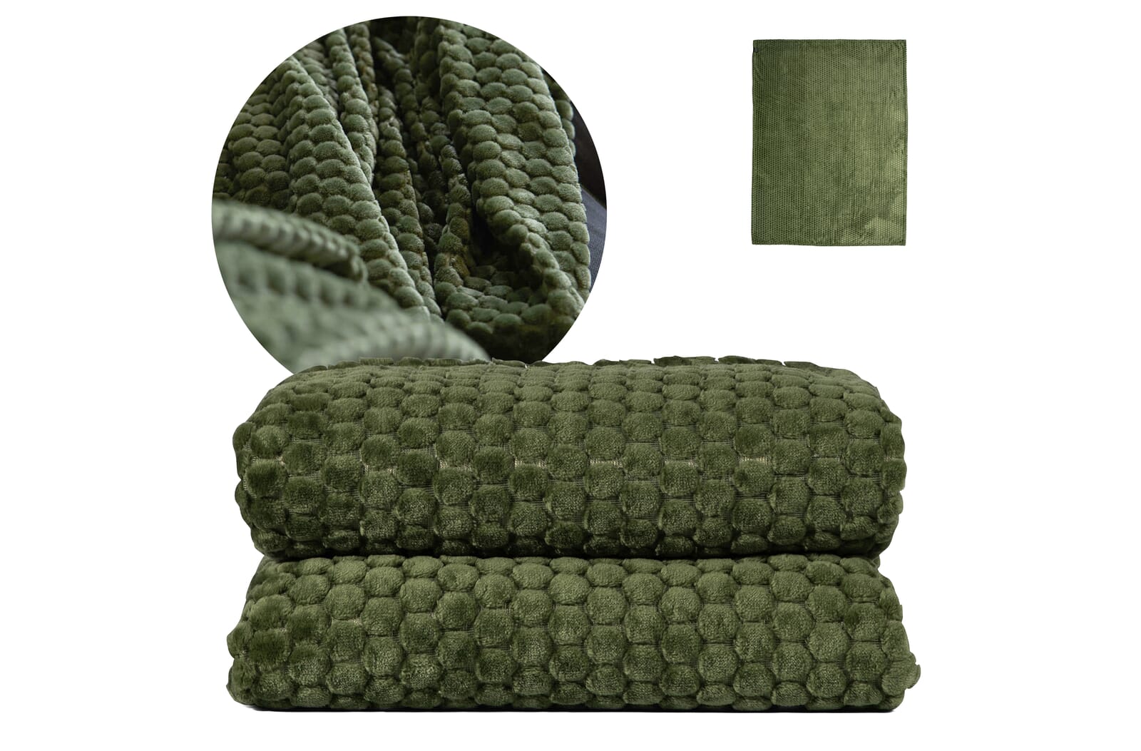 Sagaform Maja fleece kleed 130x170 cm Groen