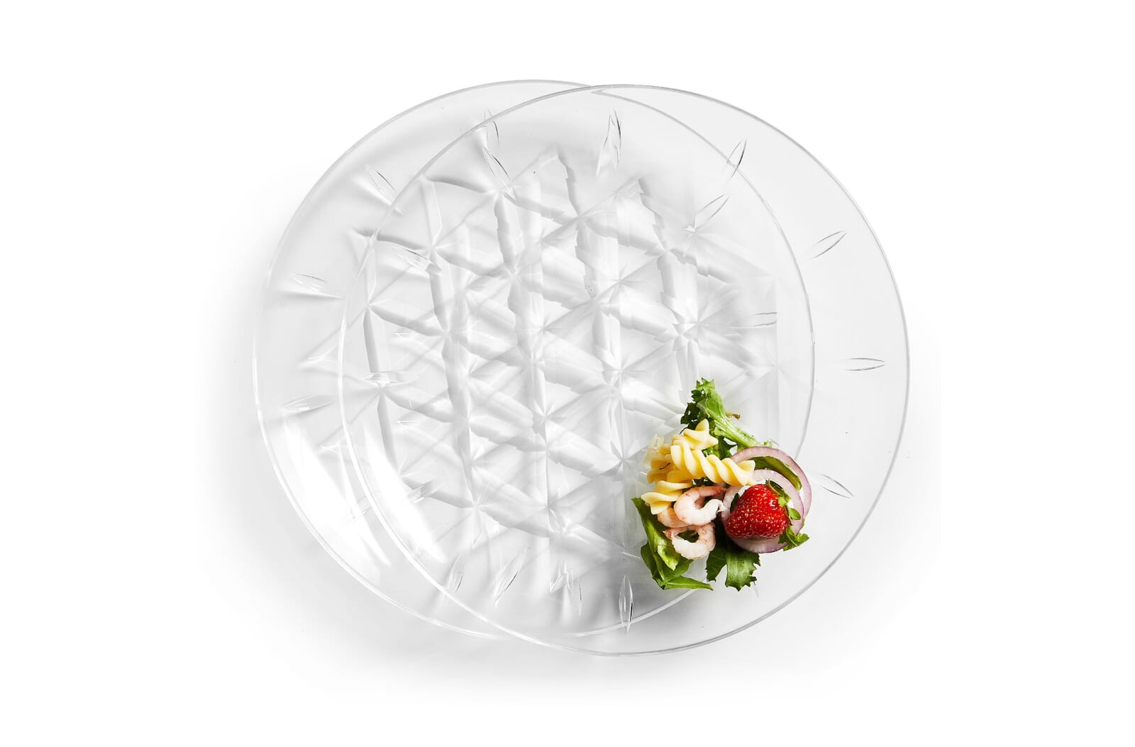Sagaform Acryl picknick groot bord set van 2 Ø26cm Transparant