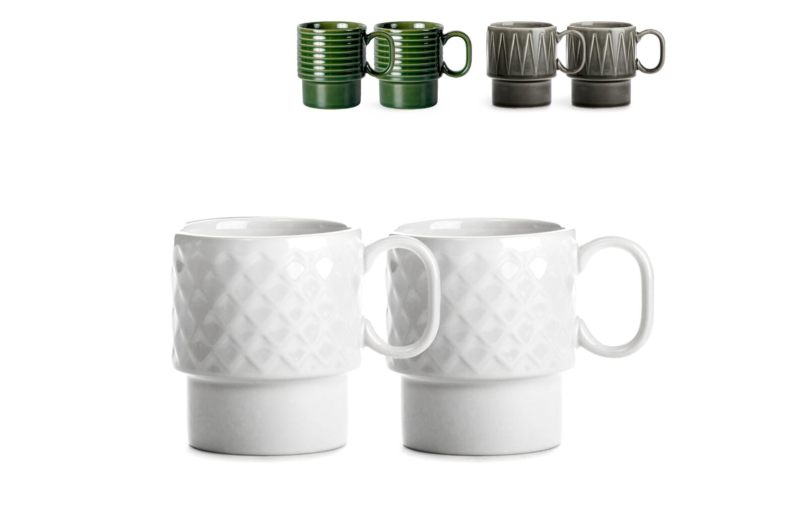 Sagaform Coffee &amp; More koffiemok 2 st. 250ml Wit
