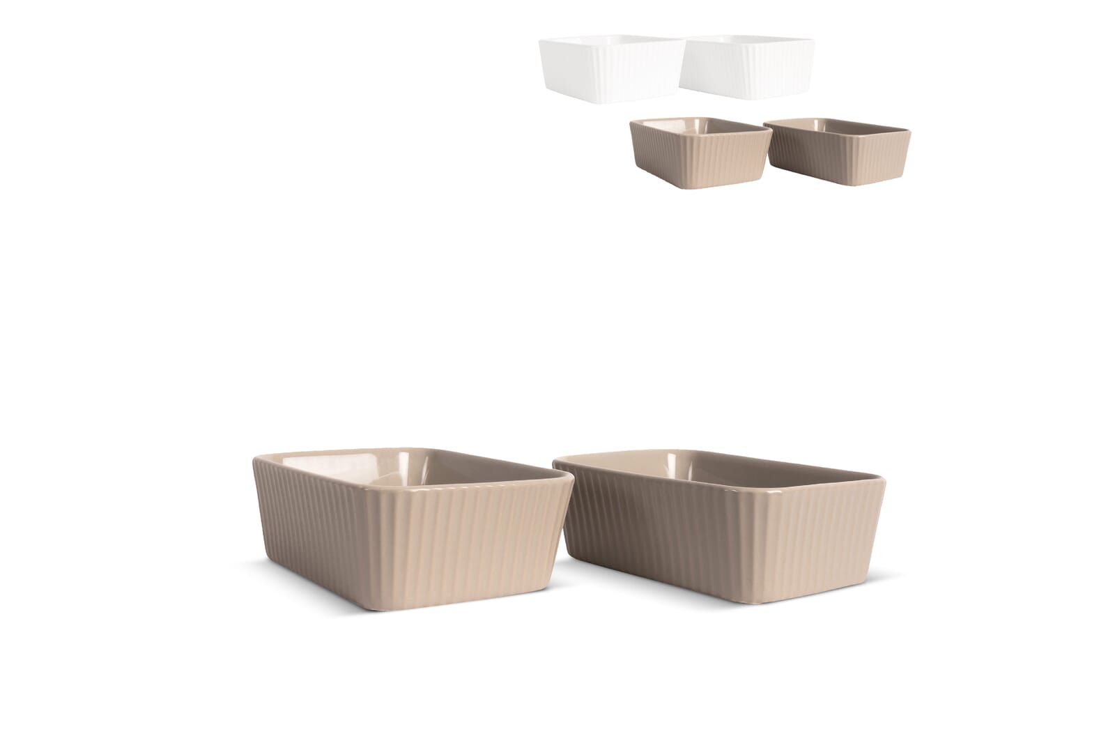 Sagaform Flora ovenschaal mini 2-delig Wit