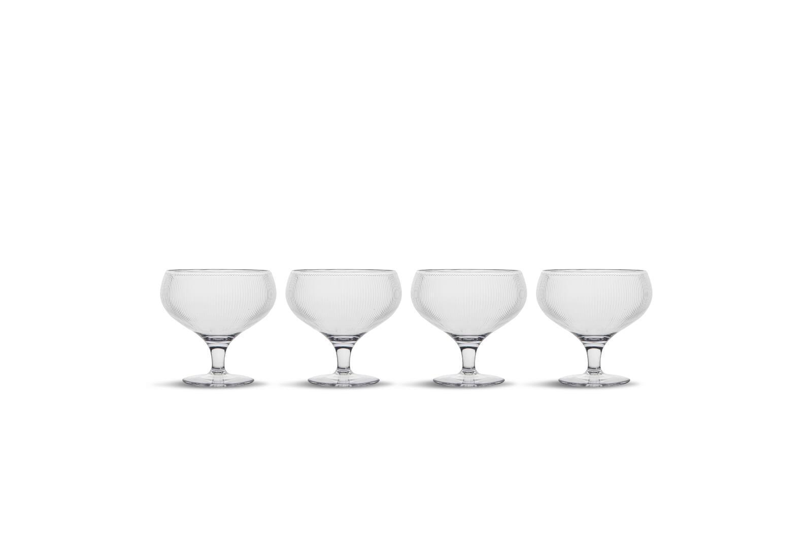 Billi coupe glas set van 4 Transparant