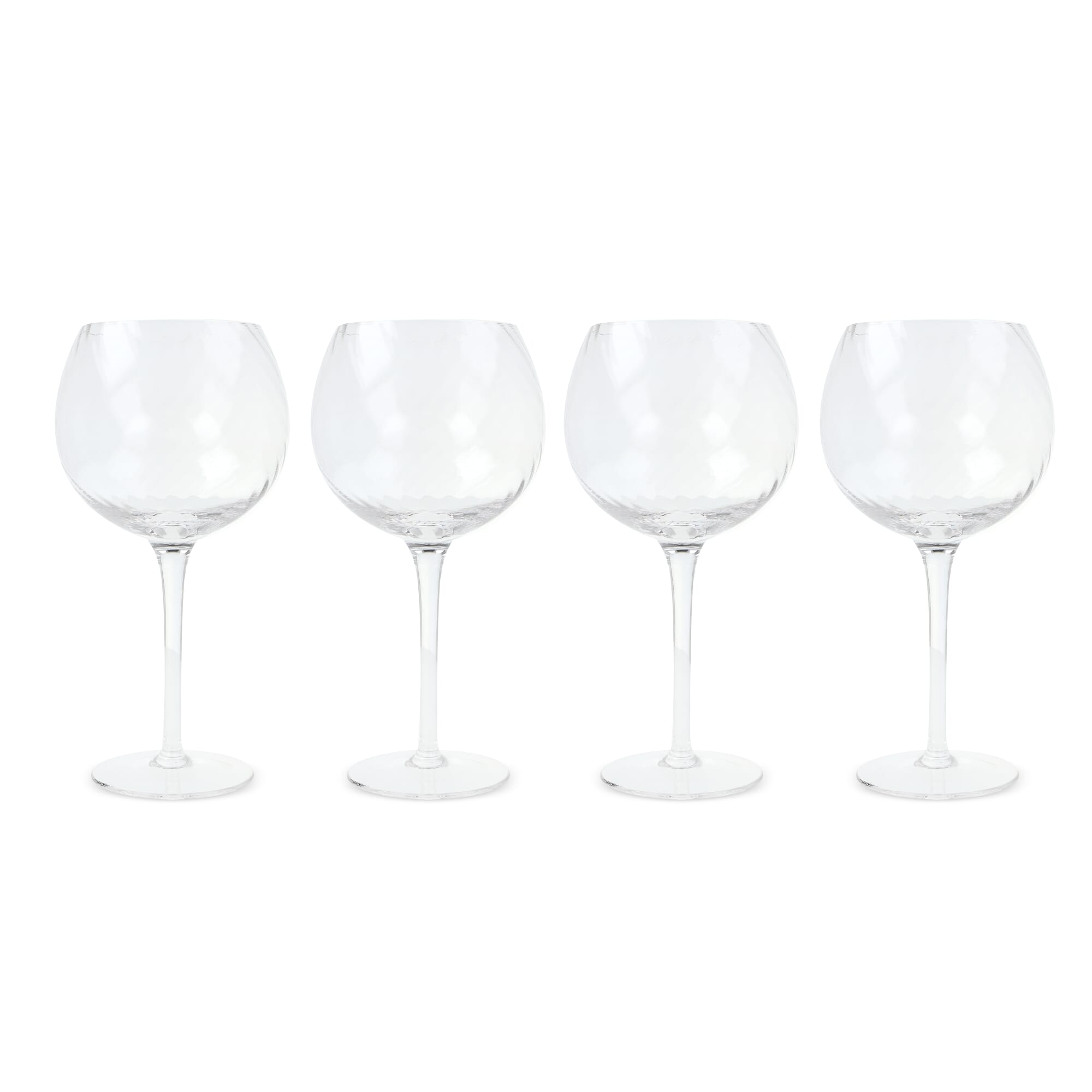 Byon Opacity set van 4 wijnglazen met stijlvol glaspatroon 470ml