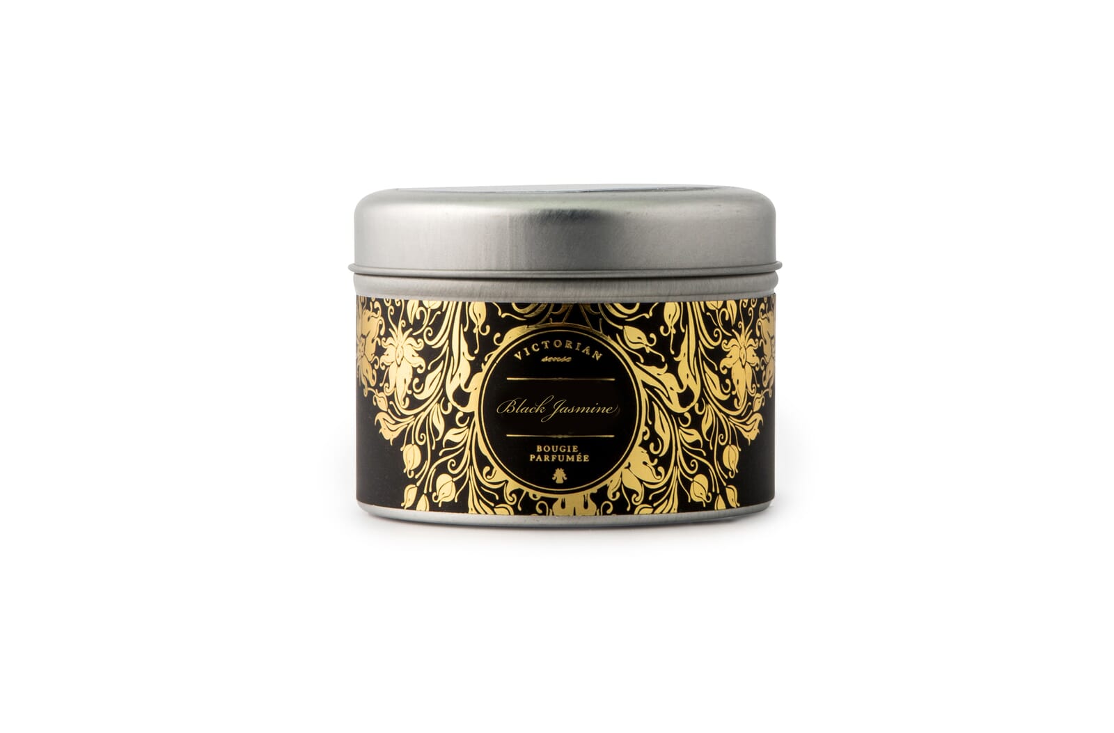 Victorian Sense Tinbox Black Jasmine geurkaars Metaal