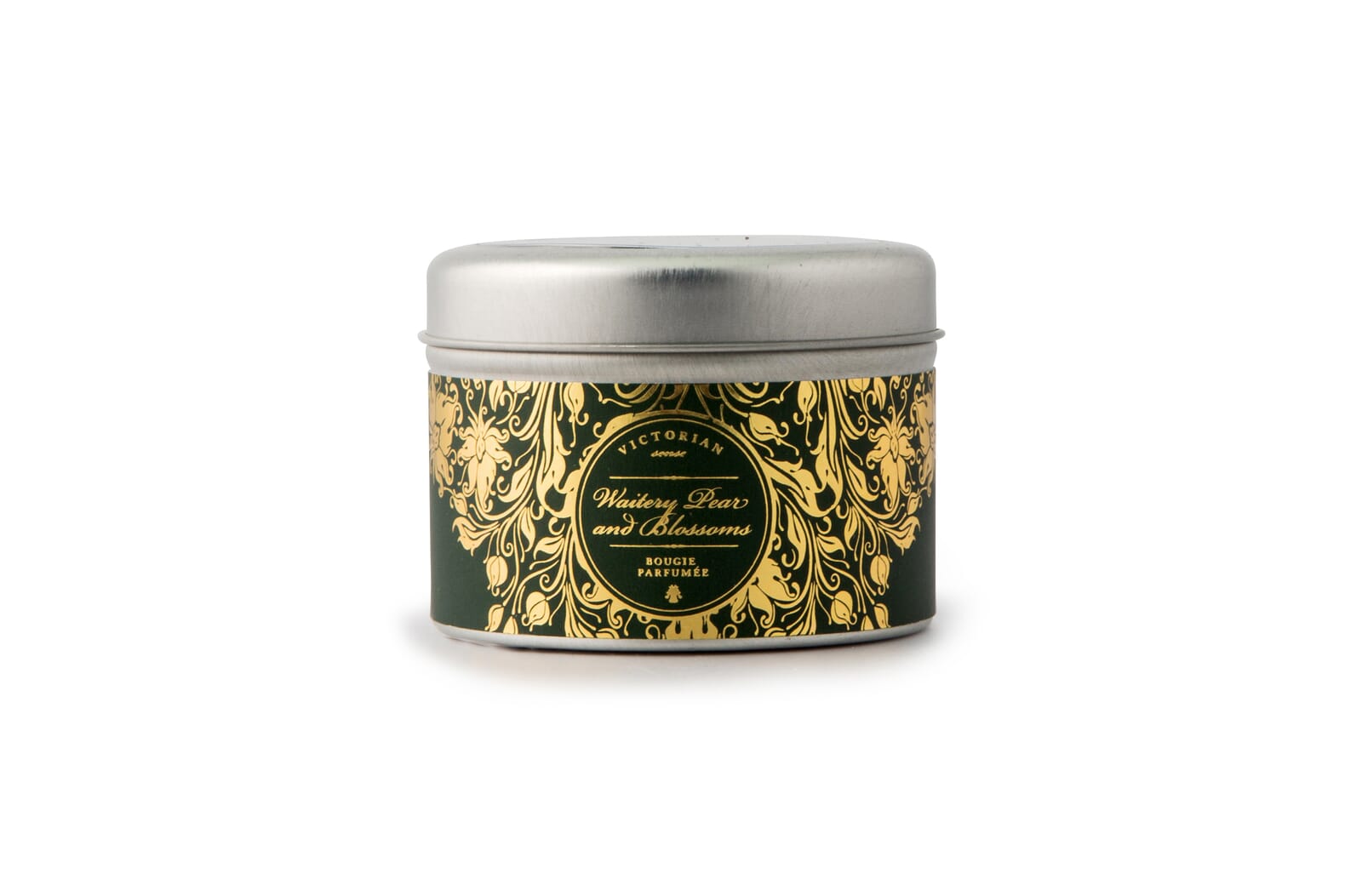 Victorian Sense Tinbox Waitery Pear &amp; Blossoms geurkaars Metaal