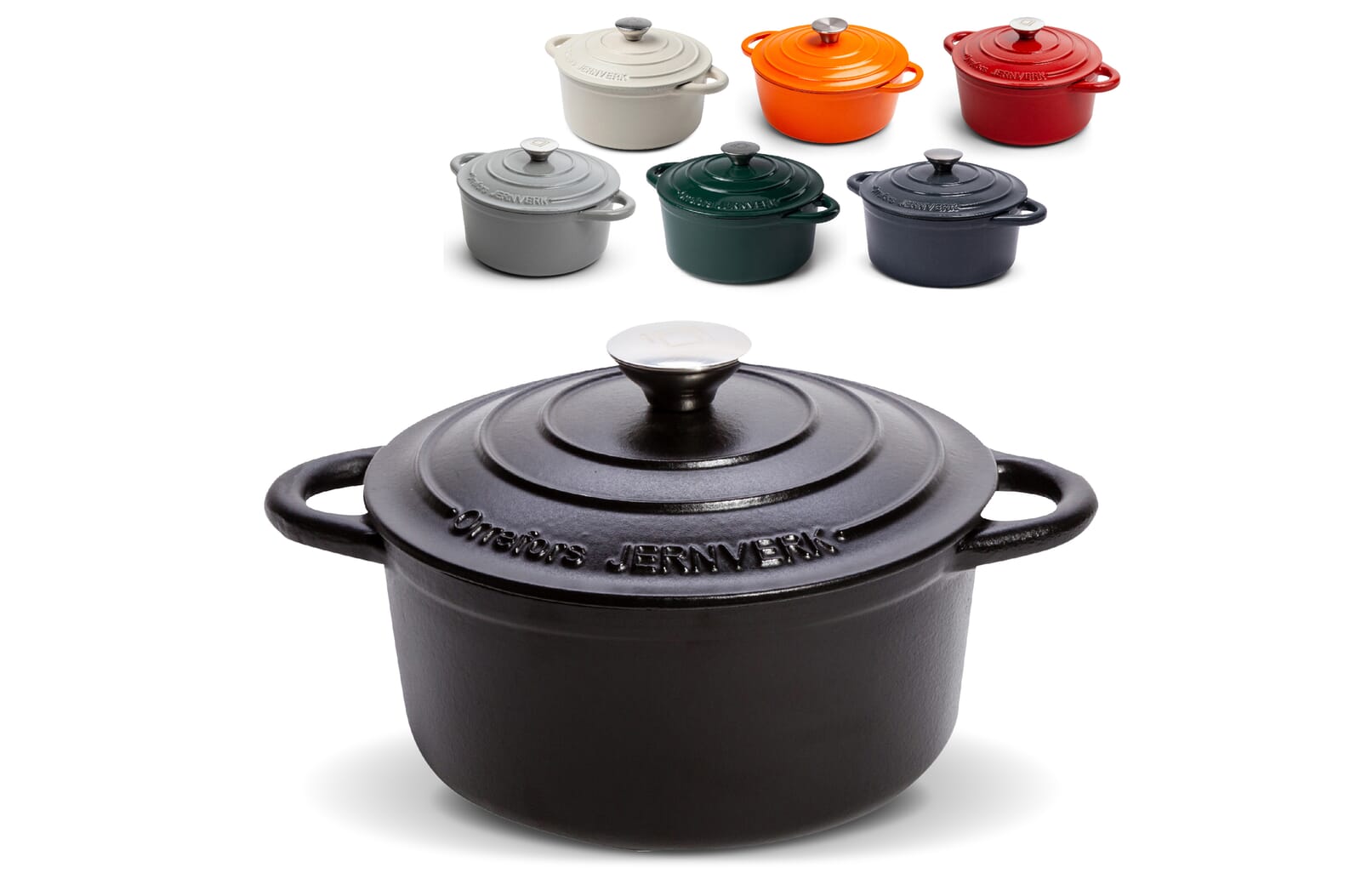 Orrefors Jernverk grote geëmailleerde braadpan 5L Zwart
