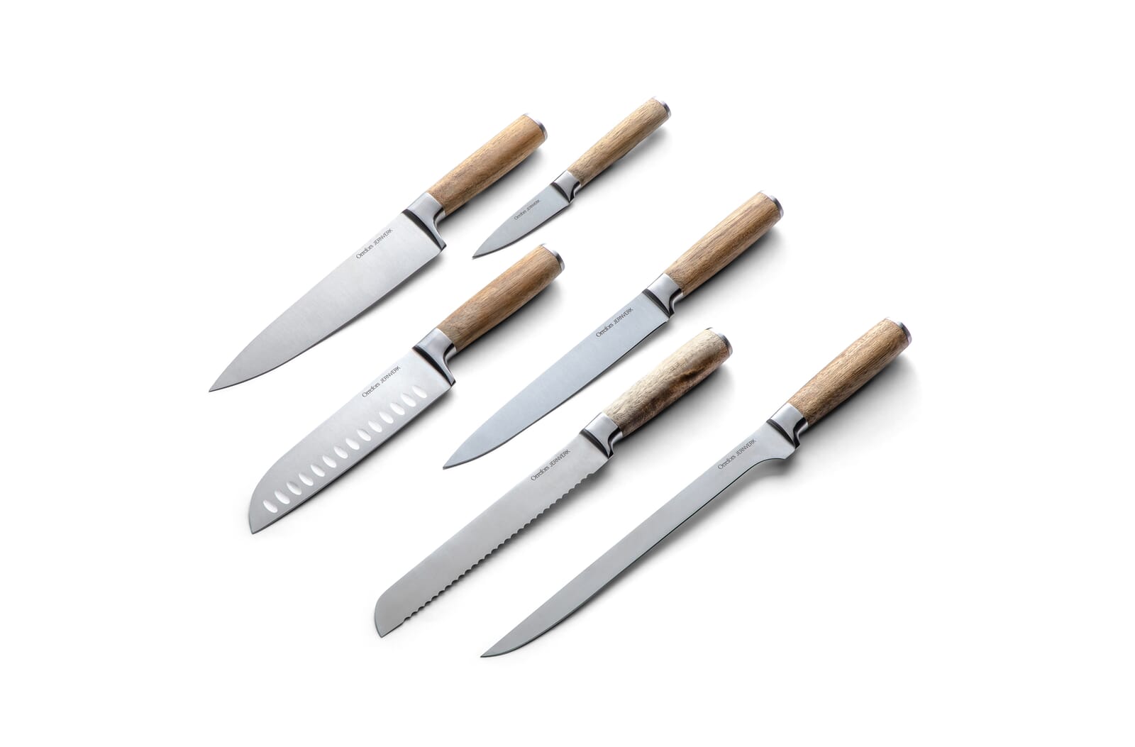 Orrefors Jernverk messenset 6 st. Hout