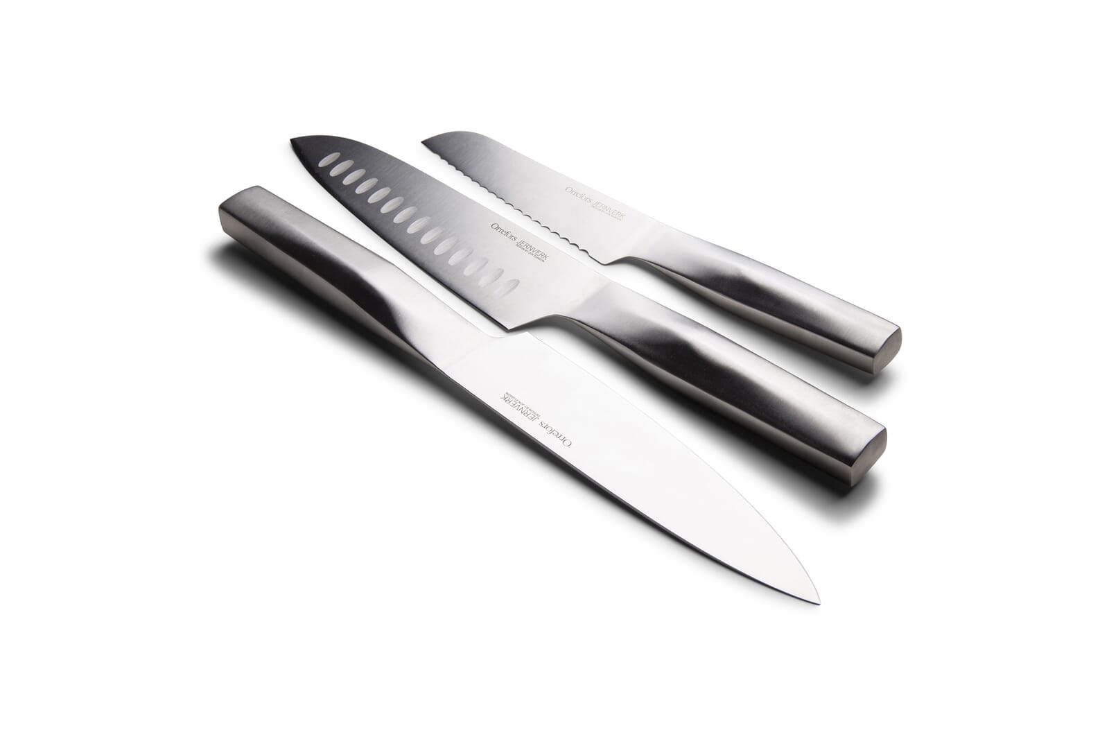 Orrefors Jernverk Knife Set Steel 3pack Zilver