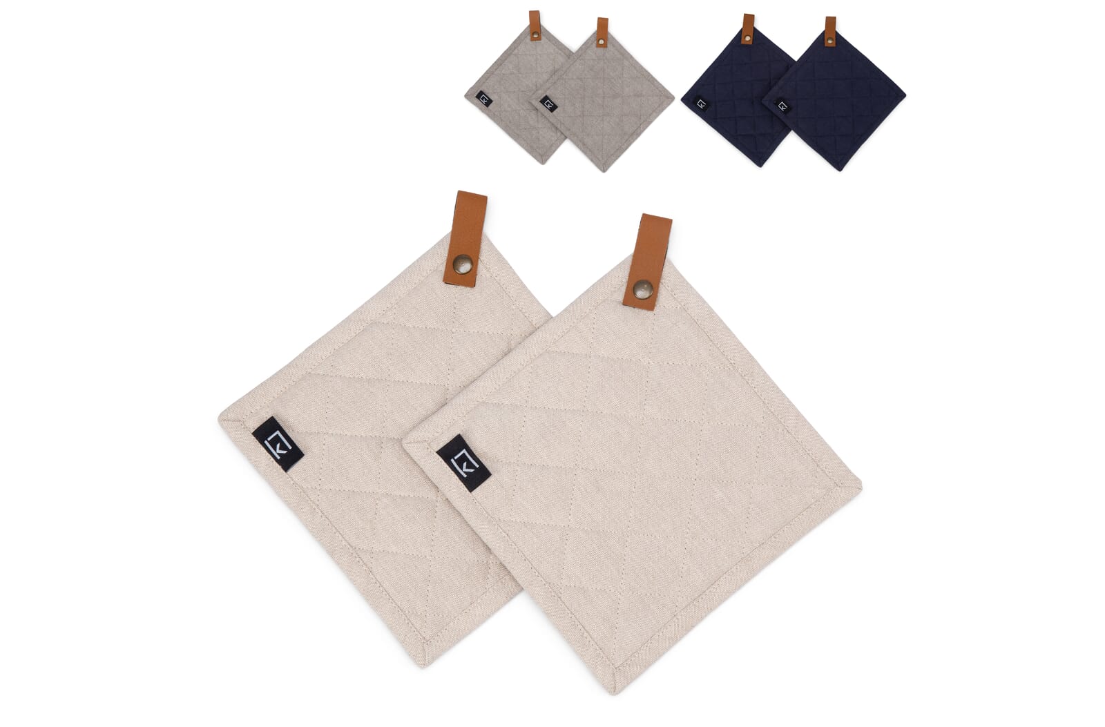 Kosta Linnewäfveri 2-pack pothouder Donkerblauw