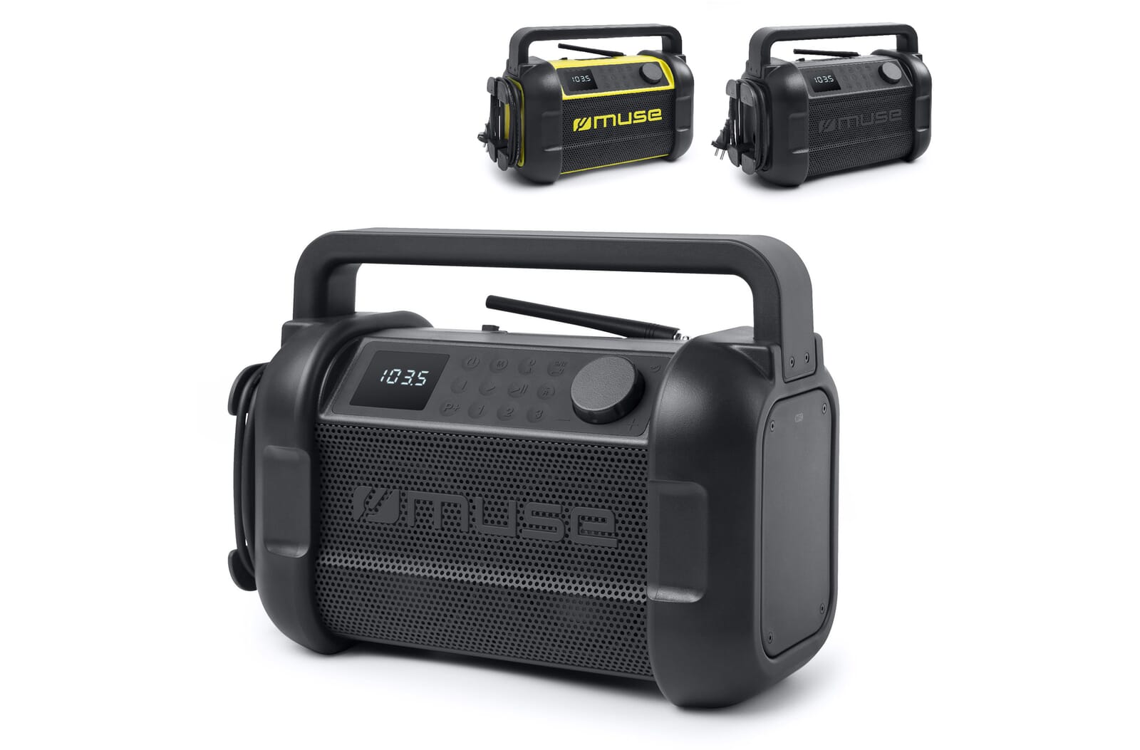 M-928 | Muse bouwradio met Bluetooth 20W met FM-radio Zwart