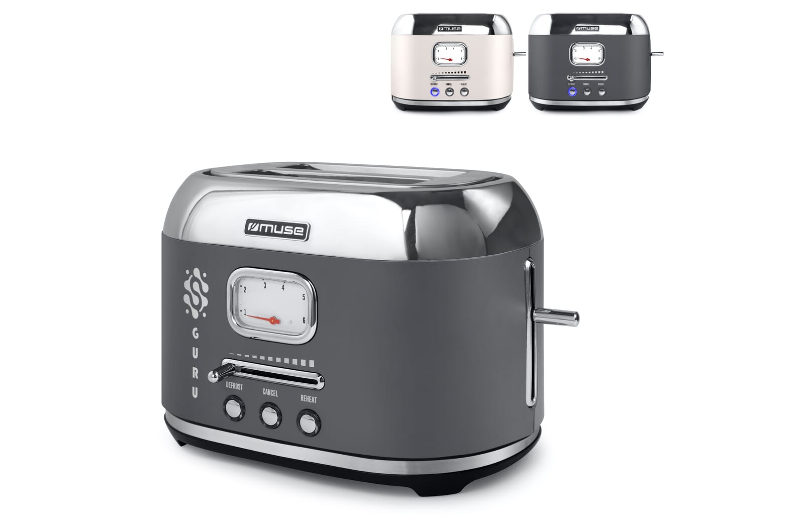 Muse broodrooster 1000 Watt Crème