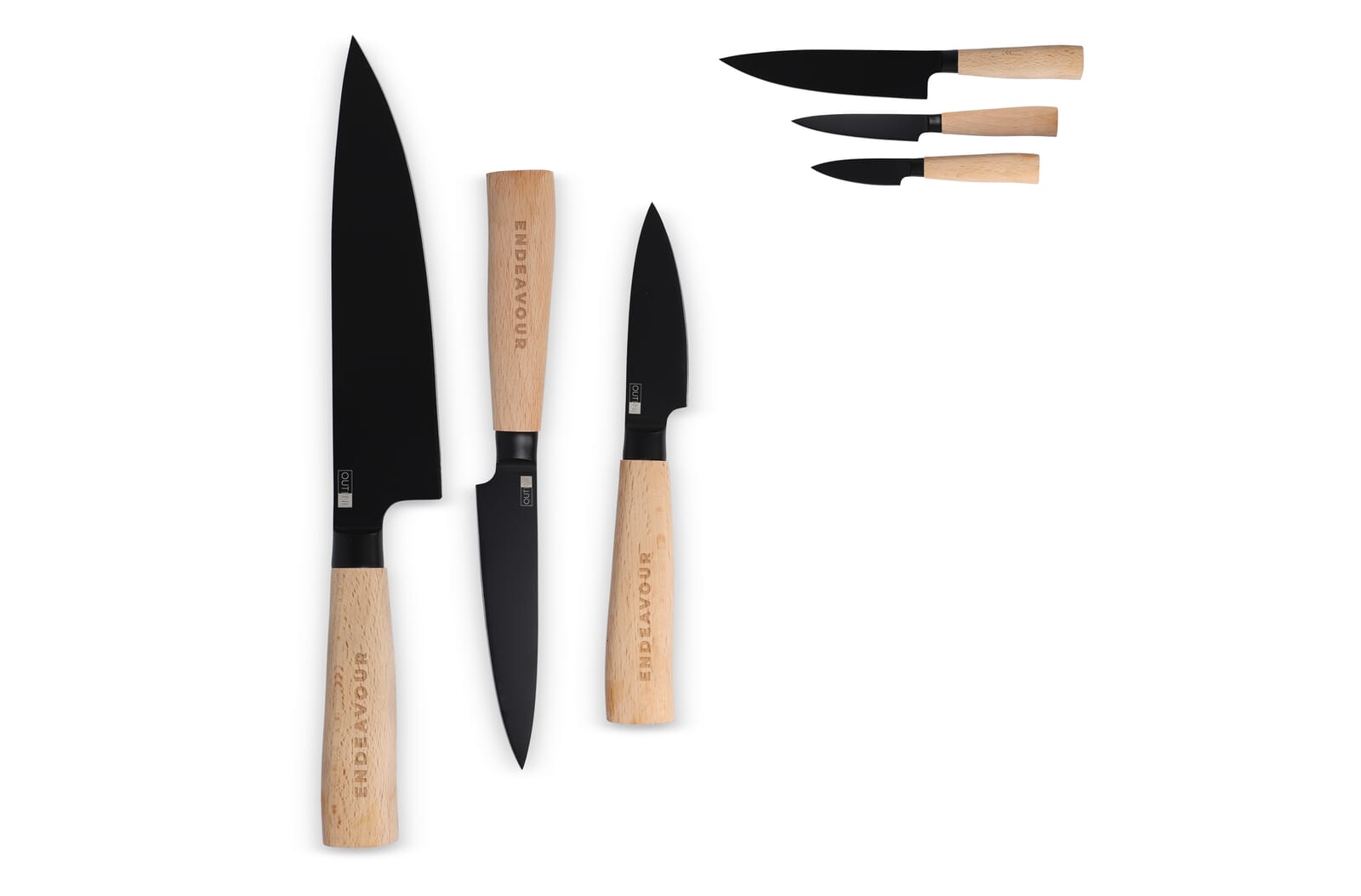 InSideOut 3 delige Essential messenset Ravn Hout
