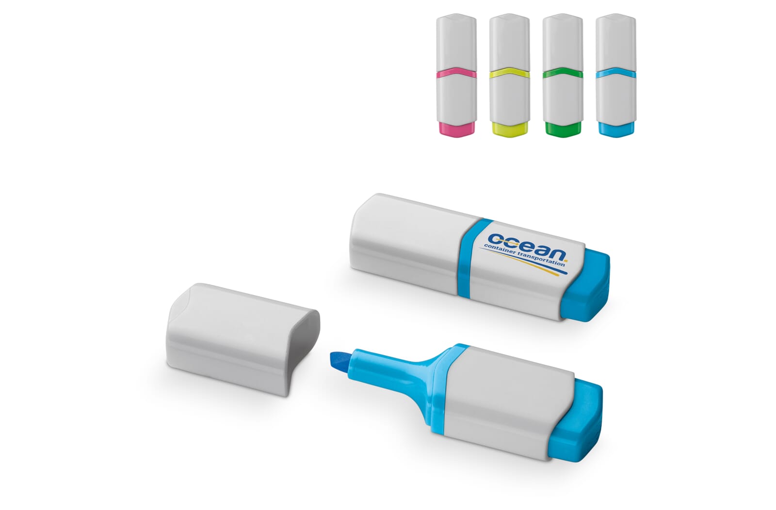 Tekstmarker mini Wit / Blauw