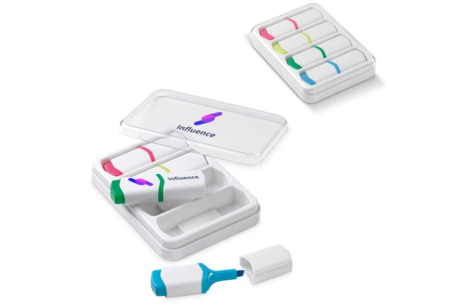 Mini tekstmarkers set van 4 Wit