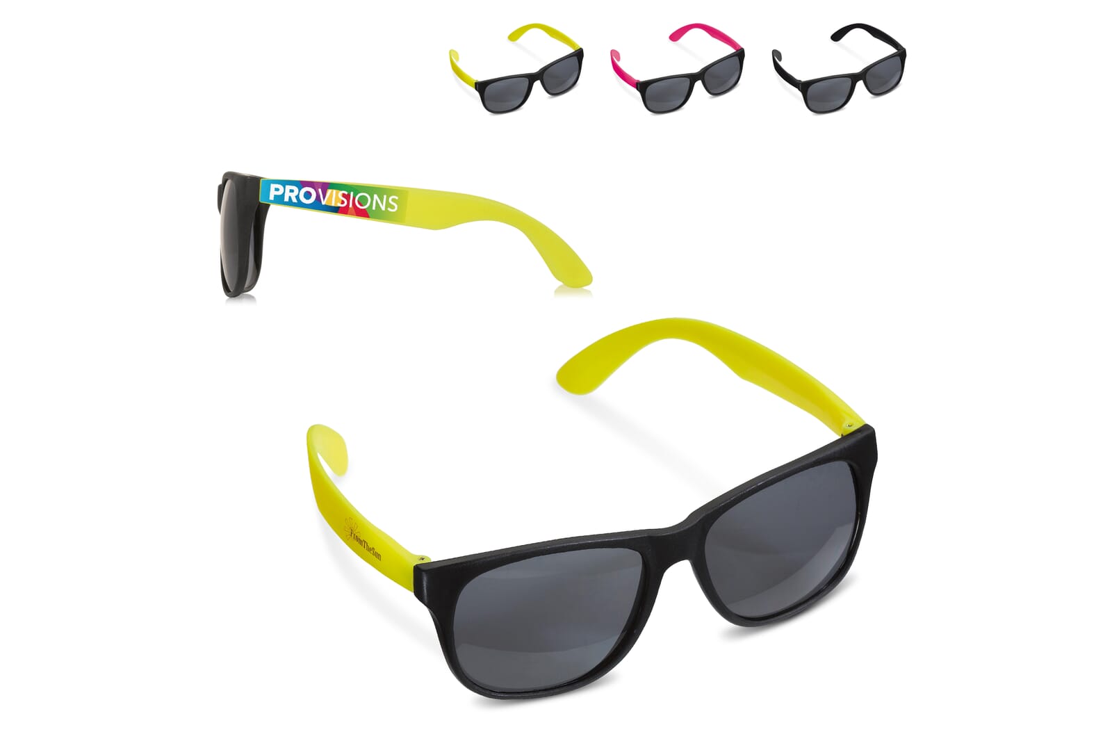 Zonnebril neon UV400 Zwart / Zwart