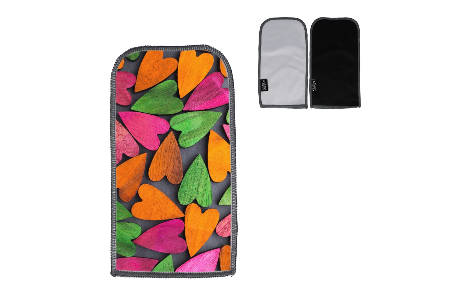 R-PET microvezel brillenetui sublimatie Wit