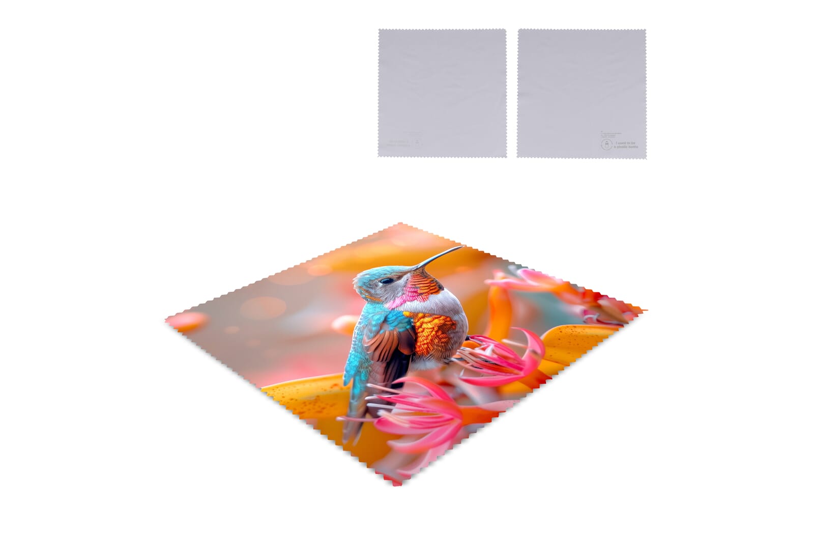 R-PET microvezel reinigingsdoek 15 x 15cm sublimatie Wit