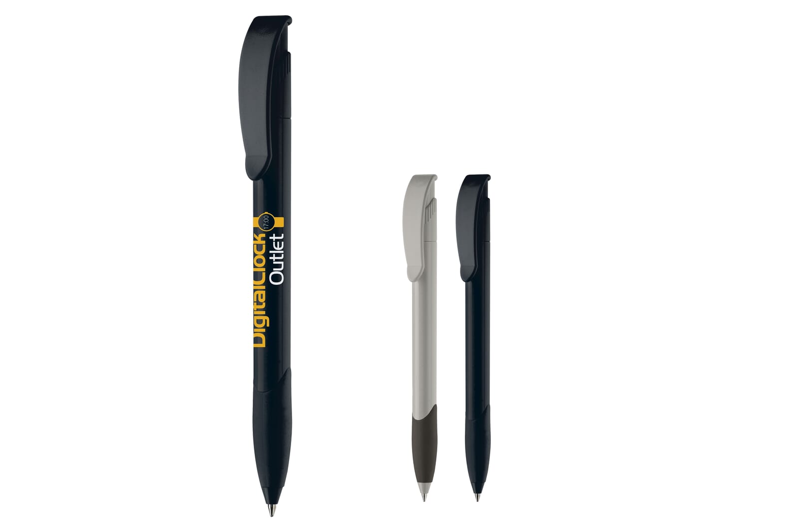 Balpen Apollo recycled met grip Zwart