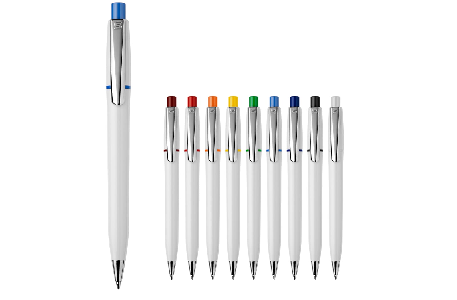 Balpen Semyr Chrome hardcolour Wit / Wit