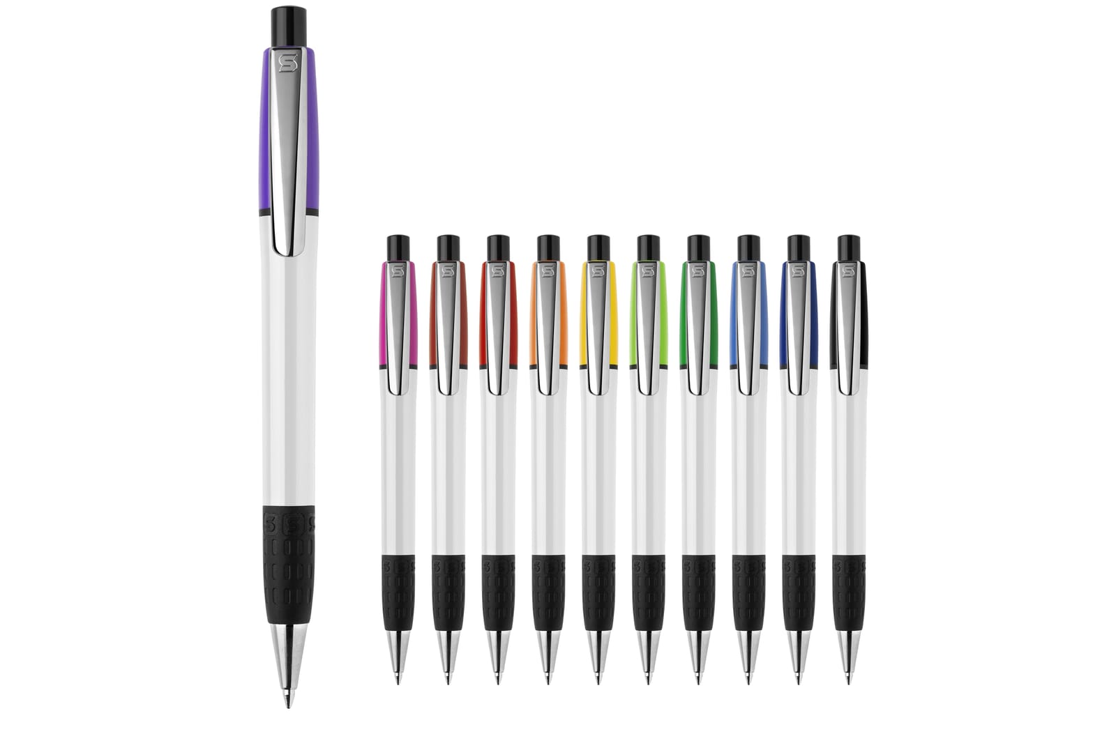Balpen Semyr Grip Colour hardcolour Wit / Zwart