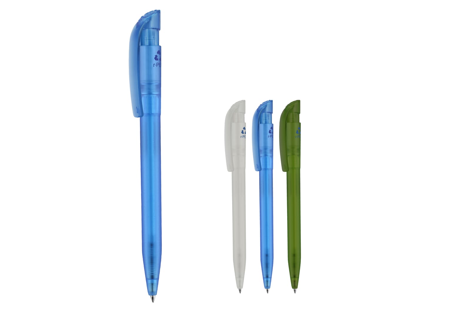 Balpen S45 R-PET transparant Transparant / Wit