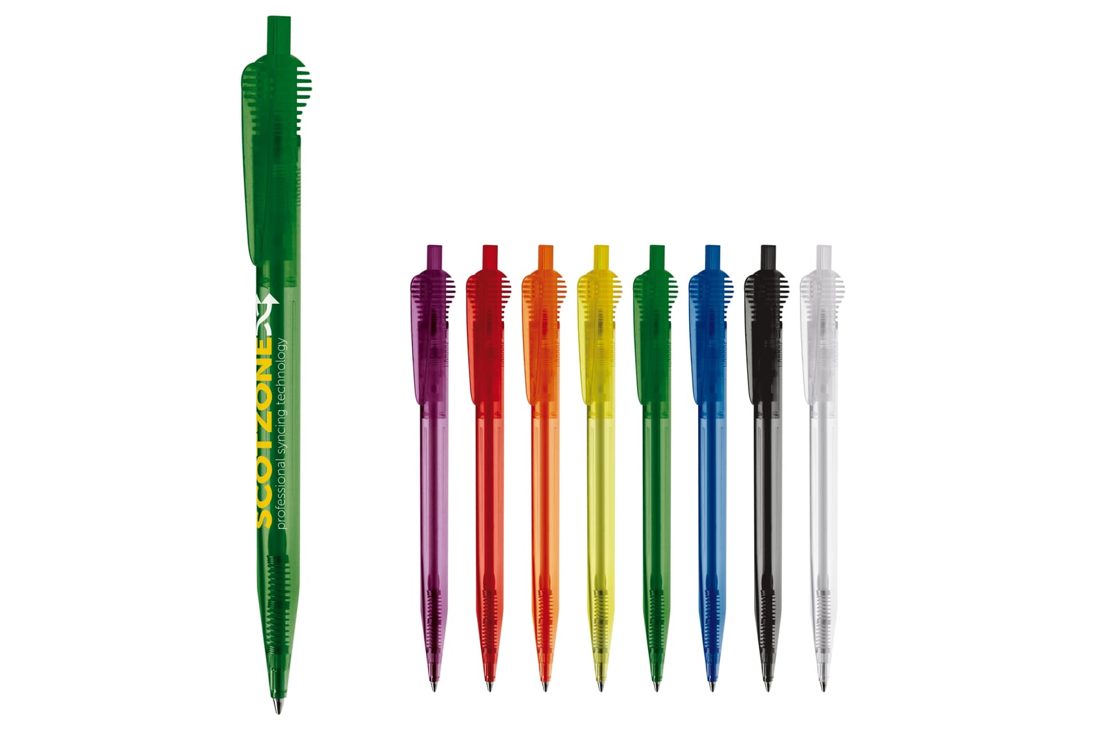 Balpen Cosmo transparant Transparant / Wit